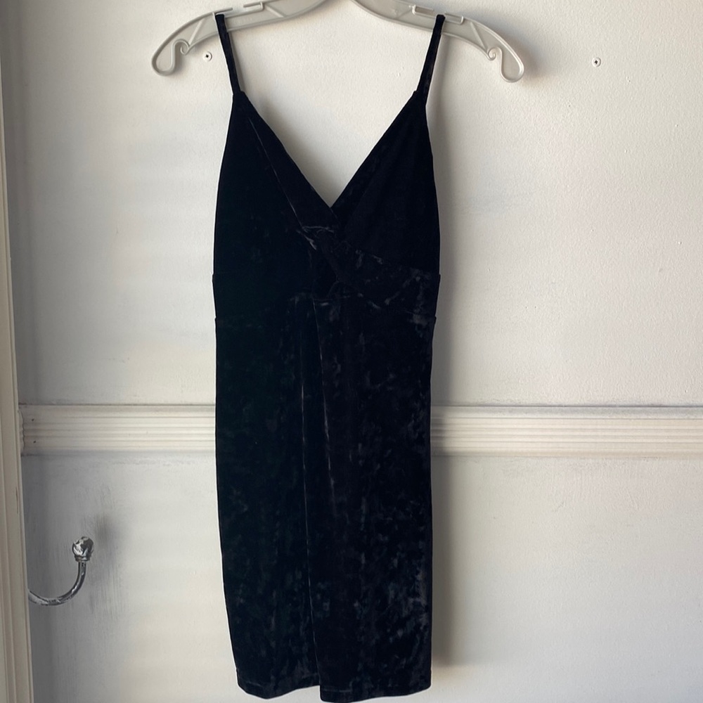 Free People Cutout Velvet Black Dress